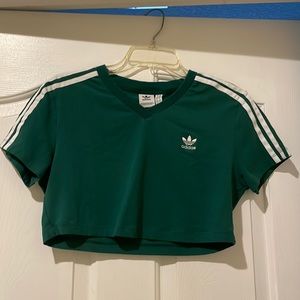 Green Adidas Crop Top- size medium- no holes or stains of any kind